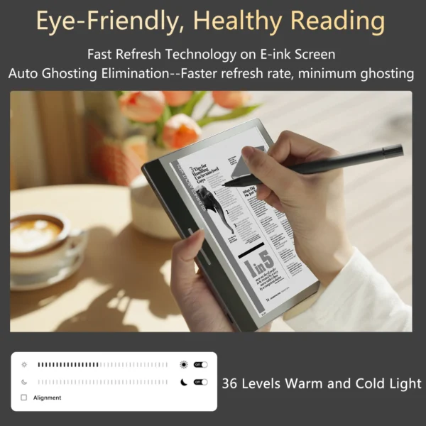 Bigme B751 ebook reader, 7‘’ e-ink screen electronic book, 300PPI, Android 11 open system, 4+64GB, reading tablet w/ Google Play - Image 3